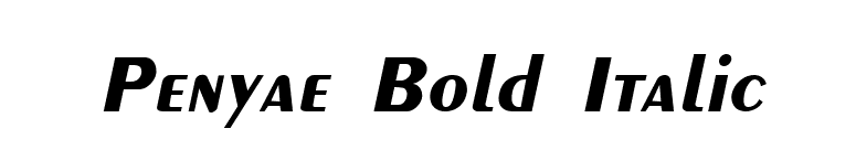 Penyae Bold Italic font preview
