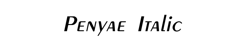 Penyae Italic font preview