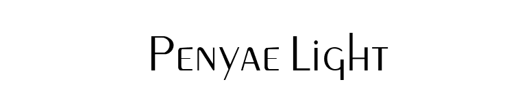 Penyae Light font preview