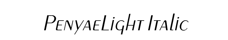 PenyaeLight Italic font preview
