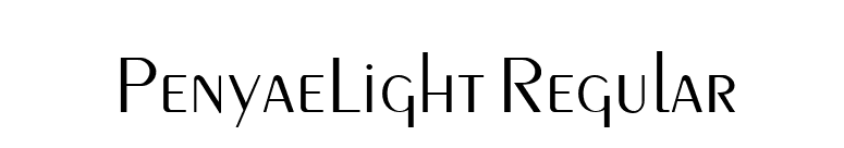 PenyaeLight Regular font preview