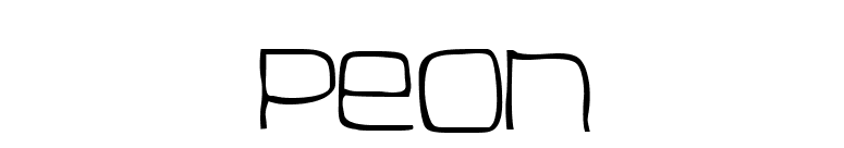 Peon font preview