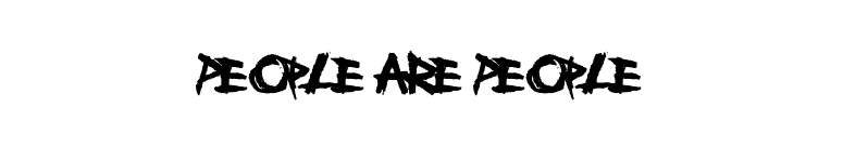 People Are People font preview