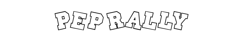 Pep Rally font preview