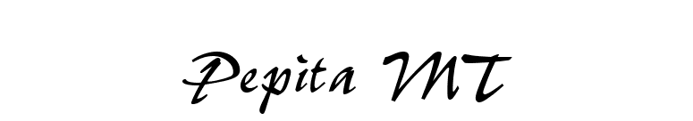 Pepita MT font preview