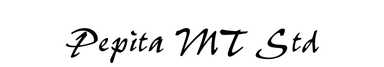 Pepita MT Std font preview