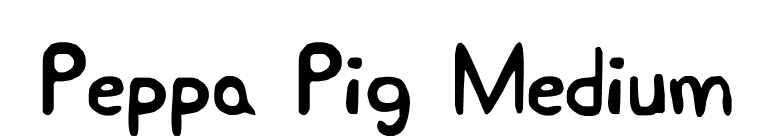 Peppa Pig Medium font preview