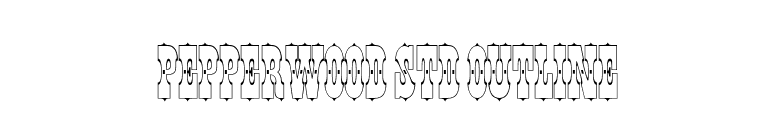 Pepperwood Std Outline font preview