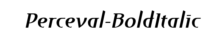 Perceval-BoldItalic font preview