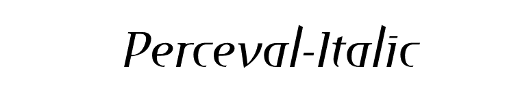 Perceval-Italic font preview