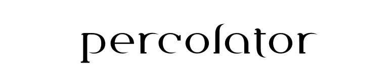 Percolator font preview
