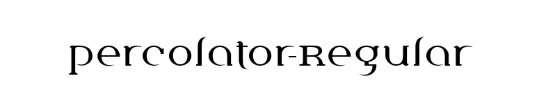 Percolator-Regular font preview