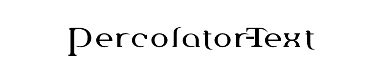 Percolator-Text font preview