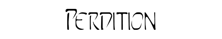 Perdition font preview