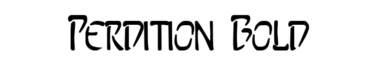Perdition Bold font preview