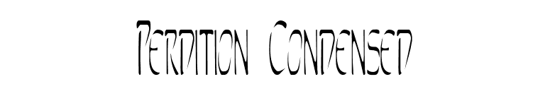 Perdition Condensed font preview