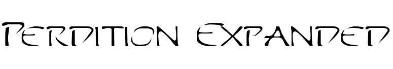 Perdition Expanded font preview