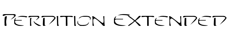 Perdition Extended font preview