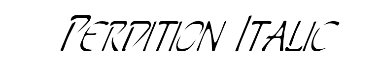 Perdition Italic font preview