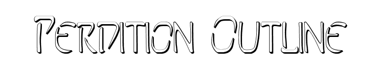 Perdition Outline font preview