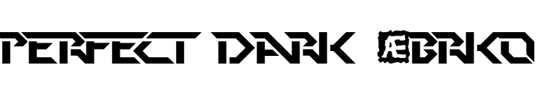 Perfect Dark (BRK) font preview