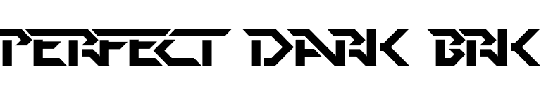 Perfect Dark BRK font preview