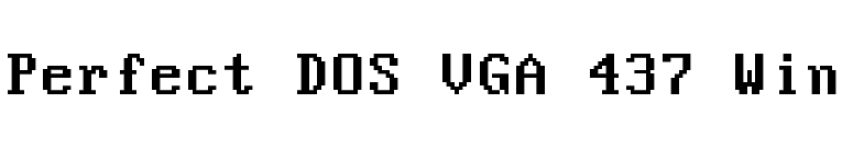 Perfect DOS VGA 437 Win font preview