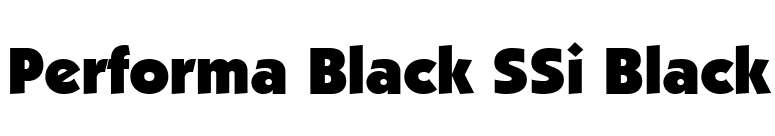 Performa Black SSi Black font preview