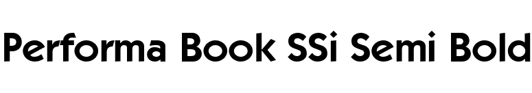 Performa Book SSi Semi Bold font preview