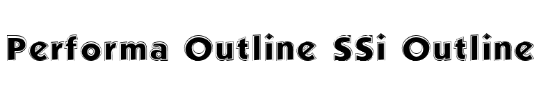 Performa Outline SSi Outline font preview