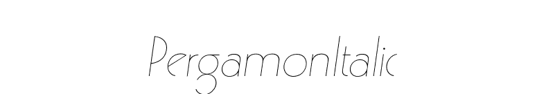 PergamonItalic font preview