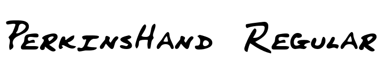 PerkinsHand Regular font preview