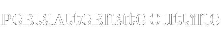 PerlaAlternate Outline font preview