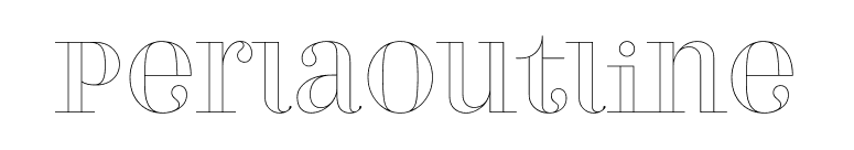 PerlaOutline font preview