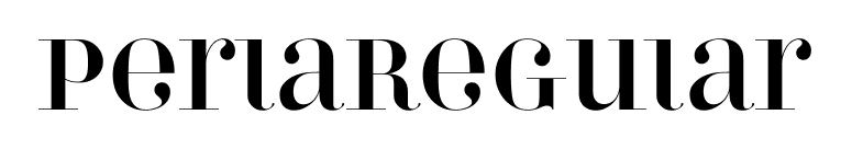 PerlaRegular font preview