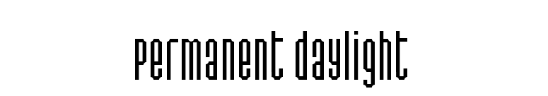 Permanent daylight font preview