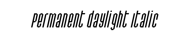 Permanent daylight Italic font preview