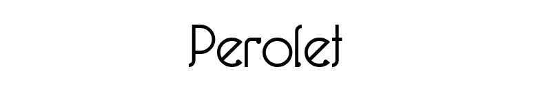 Perolet font preview