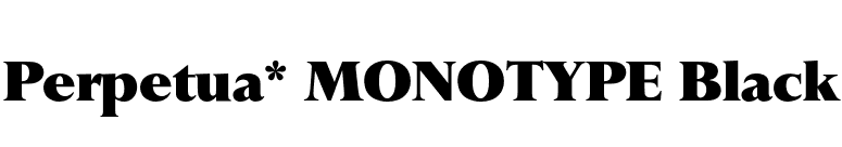 Perpetua* MONOTYPE Black font preview