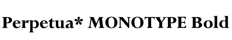 Perpetua* MONOTYPE Bold font preview