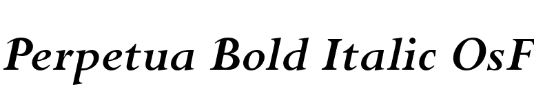 Perpetua Bold Italic OsF font preview