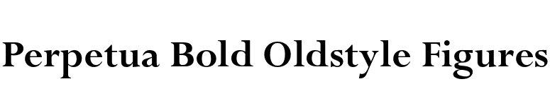 Perpetua Bold Oldstyle Figures font preview