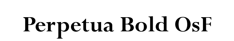 Perpetua Bold OsF font preview