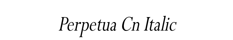 Perpetua Cn Italic font preview