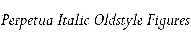 Perpetua Italic Oldstyle Figures font preview