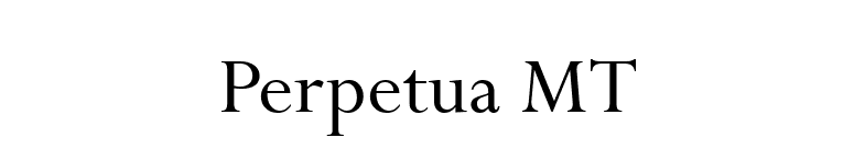 Perpetua MT font preview