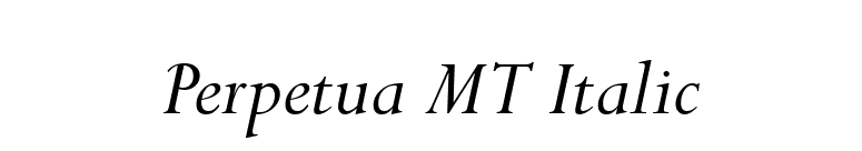 Perpetua MT Italic font preview