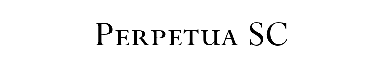 Perpetua SC font preview