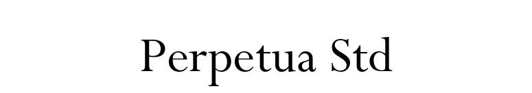 Perpetua Std font preview
