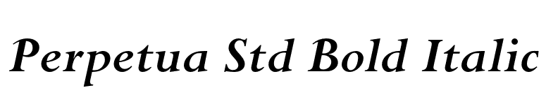 Perpetua Std Bold Italic font preview